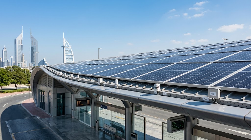 How sustainable and smart is the Mall of the Emirates station: solar, air quality and AI?